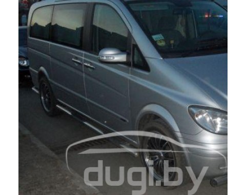 Боковые пороги трубы Trump с площадками для Mercedes-Benz Viano W639
